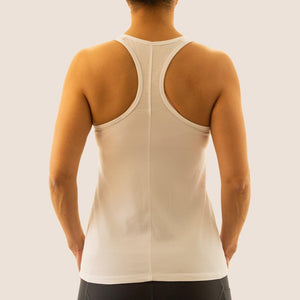 White Flow 2 Freedom Apparel aspire bamboo logo tank back view