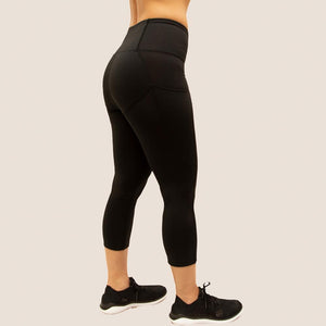 Black Flow 2 Freedom Exhale Cropped Period Proof Legging Side View